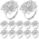 thumbnail image 1 of 12 Pcs Napkin Rings Silver, 1 of 5