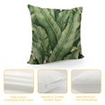 thumbnail image 4 of COMIO Banana Leaf Bathroom Throw Pillow Cover Farmhouse Decorative Pillow Cover Green Banana Palm Leaves Square Cushion Covers Sofa Bed Décor., 4 of 5