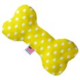 thumbnail image 1 of Jouet de Chien en Os de 8 Pouces à Pois Jaunes, 1 of 1