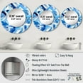thumbnail image 4 of Designart "Striped Symmetry In Blue And White" Geometric Round Mirror Wall Decor Modern - Large Blue Round Bathroom Mirror - Round Mirror - 29" x 29", 4 of 6
