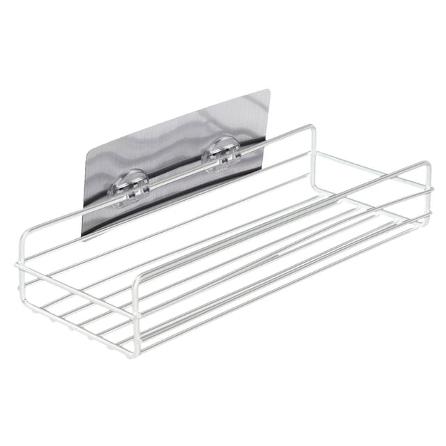 Fiudx Estantes Flotantes de Pared con Estructura de Metal Negro, Instalación Segura, Organizador Versátil para Baño, Cocina, Sala de Estar y Oficina, 27,5 X 11 X 5,5 Cm.