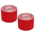 thumbnail image 3 of 2 uds cinta de kinesiología atlética 5cm de ancho 5m de longitud pegatina protectora muscular para Fitness bádminton rojo, 3 of 12