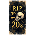thumbnail image 3 of LUUFILx Funky Skull Themed Banner with Coffin Design RIP To My 20s Party Decorations Backdrop Background for Milestone Parties Photo Booths Birthday Celebrations and Themed Gatherings, 3 of 7