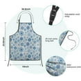 thumbnail image 7 of Blue Christmas Snowflake Pattern Kids Aprons for Girls and Boys,Adjustable Neck Strap Toddler Aprons for Kids Cooking Baking, 7 of 7