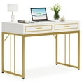 Tribesigns Computer Desk with Drawers, Simple Modern Writing Desk with