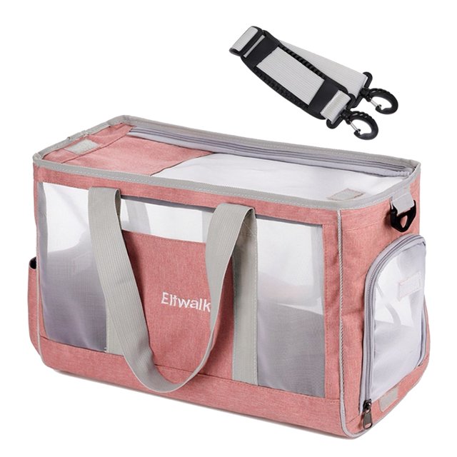 Carrier Dog Cats Bolso Transpirable Transportando Cápsula Tote Suministros para Mascotas (Rosa B) Ehuebsd Libre de BPA