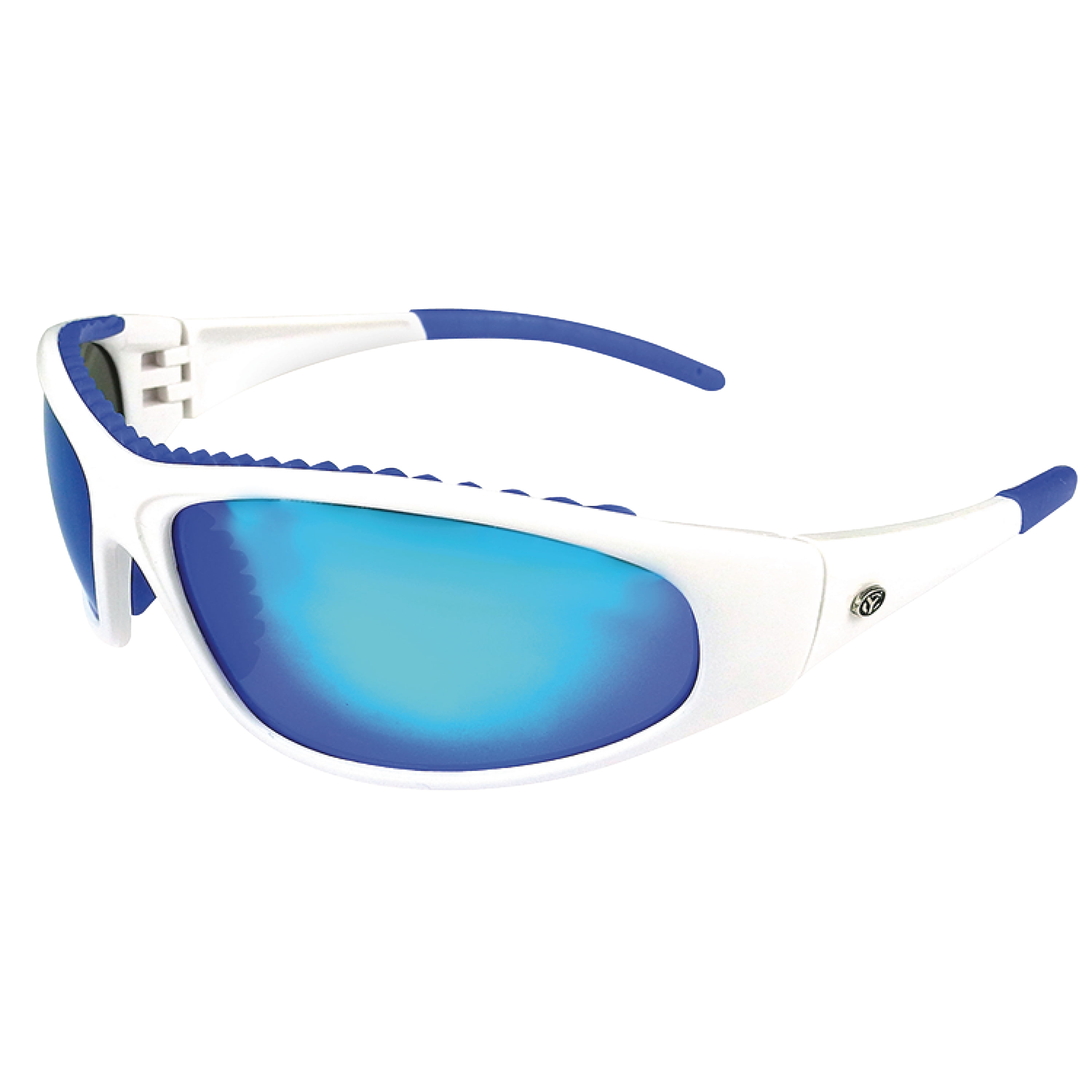 41483 Wahoo Polarized Sunglasses with Blue Mirror Lenses & White Frame