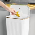 thumbnail image 4 of WEIOUKC Kitchen Compost Bin Hanging Can with Lid,Wall Mounted or Under Cabinet Small Food Waste Bin,for Cabinet, Under Sink, Bathroom, 4 of 5