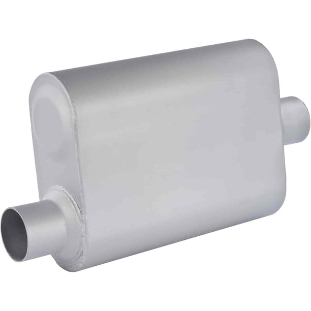 JEGS 30220 Chambered Deep-Tone Muffler 2.500 in. Offset Inlet / Center ...