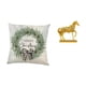 thumbnail image 1 of Funda de cojín de caballo festivo de poliéster de 45 cm x 45 cm para sofá, interior, coche, hogar, oficina, escultura de animal, figuras de resina, de, 1 of 8