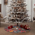 thumbnail image 4 of Defioc BBQ Icons for Christmas Tree Skirt Snowman Xmas Tree Skirt Farmhouse Christmas Decorations Tree Mat for Holiday Party Decor-36", 4 of 6