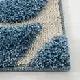 thumbnail image 5 of SAFAVIEH Florida Doug Floral Vines Shag Runner Rug, Light Blue/Cream, 2'3" x 11', 5 of 9