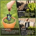 thumbnail image 6 of 3-in-1 Heavy Duty Gardening Tools Kit  Carbon Steel Garden Hand With Wooden Handle Includes Trowel Transplanter And Cultivator Ideal Gifts For Gardener, 6 of 9