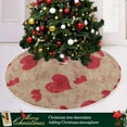 thumbnail image 6 of FMSHPON Valentine's Day Cute Flowers Love Heart Xmas Christmas Tree Skirt Stand Mat for Holiday Party Decoration Indoor Outdoor 36 inches, 6 of 6
