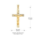 thumbnail image 3 of 14K Yellow Gold Crucifix Stamp Charm Pendant with 3.1mm Figaro 3+1 Chain Necklace - 22", 3 of 4