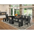 thumbnail image 3 of Luxe by East West Furniture 9-piece Dining Room Table Set a Rectangular Dining Table, 3 of 3