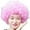 Pink, variant on FYEGRE Afro Wig for Carnival Party Dress Up Funky Wacky Clown Hair with Colorful Fans Accessory Red One Size