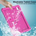 thumbnail image 4 of Allytechgroup iPad 9th 8th 7th Gen Case 10.2", Butterfly Design Kids Friendly Shockproof Kickstand EVA Shoulder Strap Bumper Lightweight Case for Apple iPad 10.2" 202021/2020/2019, Rose, 4 of 8