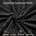 thumbnail image 4 of 71" Corduroy Loveseat Sofa, Memory Foam Cloud Couch in a Box, Boneless Compressed Sofa for Living Room, Bedroom and Apartment, Black, 4 of 7