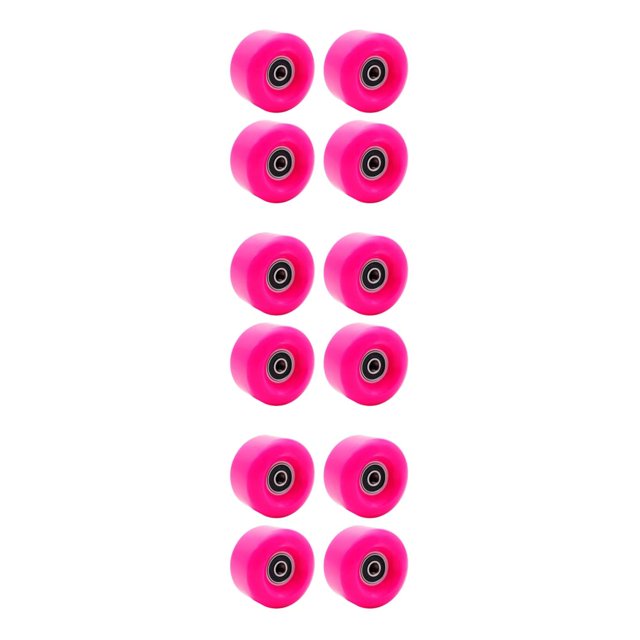 Decodeary Roue de Patin en Ligne PU Résistante à l'Usure 58mm Roues de Remplacement 82A Rose 58x58x32mm 3Ensemble