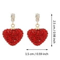 2024 Newly ! New Year Chinese New Year Red Small Peach Heart Earrings ...