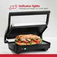 thumbnail image 6 of Holstein Housewares 2 Slice Non Stick Griddle, Stainless Steel Panini Press Electric with Adjustable Temperature Settings and Nonstick Plates, 1000W, 6 of 9