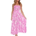 thumbnail image 2 of SMihono Robe Maxi Bohème d'Été pour Femmes Grande Taille Robe Longue Imprimée Florale Bohème Sans Bretelles pour Fête Robe de Plage, 2 of 5
