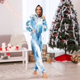 thumbnail image 6 of 1 Piece Adult Onesie Pajamas Cozy & Loose-Fit Sleepsuit Loungewear with Pockets Blue Ink Pattern X-Small, 6 of 7