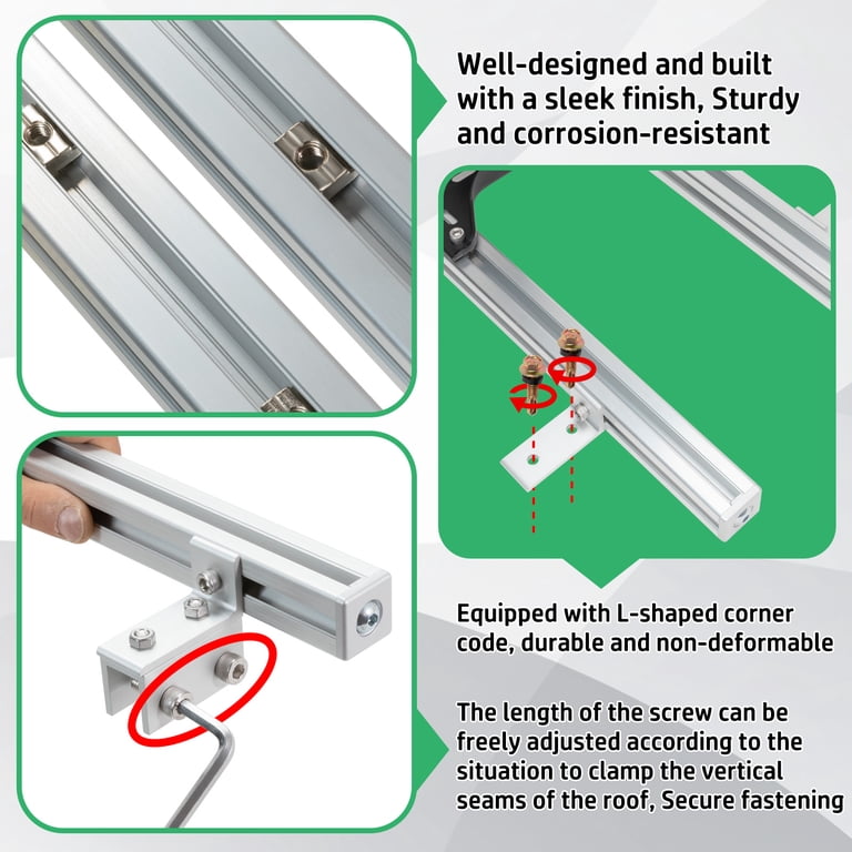 Starlink Adjustable Mounting Kit for Standing Seam Metal Roof