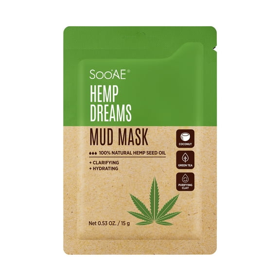 Soo'AE Hemp Dreams Mud Mask, Clarifies   Hydrates, 0.53 oz