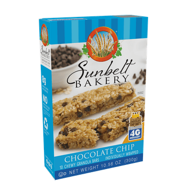 Sunbelt Bakery Family Pack Chocolate Chip Chewy Granola Bars, 10 Count