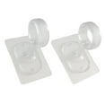 thumbnail image 3 of CoudarTitie 2 Pieces Ceiling Curtain Rod Brackets Closet Poles Hangers for Bedroom Hotel Clear, 3 of 9