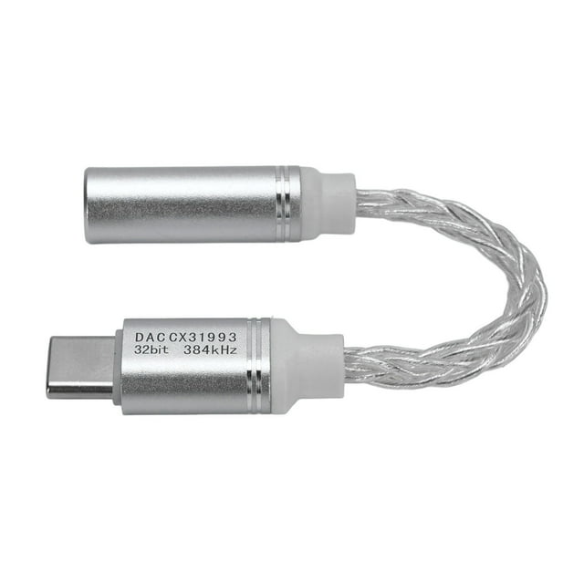 Cable de Dongle USB C A 3.5 mm, Adaptador de Auriculares USB C SIN Pérdidas A 3.5 mm Portárá