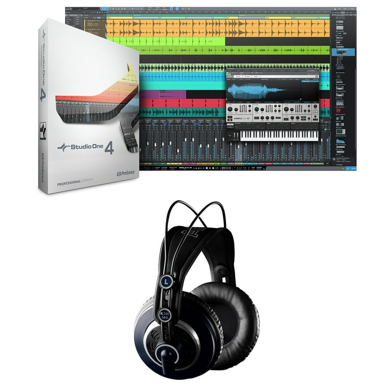 Presonus Studio One 4 Pro Audio MIDI Recording DAW Full Software AKG Headphones Walmart
