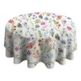 thumbnail image 2 of Nappe Ronde Botanique à Fleurs de Printemps, Housse de Table Sans Plis en Polyester, Nappes Imperméables Réutilisables pour la Déco de la Maison Été Printemps Pique-Nique Salle à Manger Vacances (Ronde,60x60 Pouces), 2 of 6