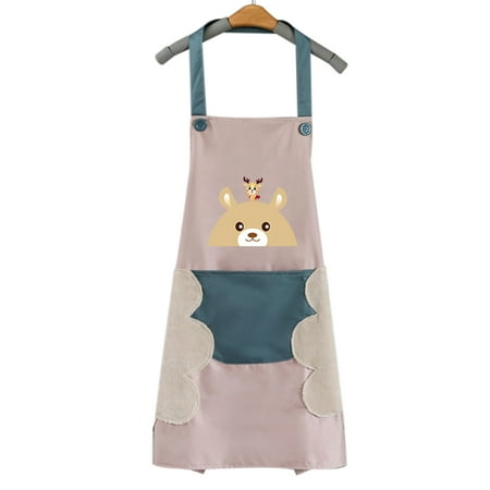 

Cook Aprons with Waterproof Material and Cute Cartoon Bear Deer Images for Cooking Creative
