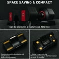 thumbnail image 5 of Mikolo 53LB(26.5LB*2) Adjustable Dumbbells Set of 2, 1-Sec Adjustable Weights Dumbbells Set, 5LB - 26.5LB 6 in 1 Free Dumbbell with Anti-Slip Texture Handle, Weight Set For Home Gym, 5 of 11