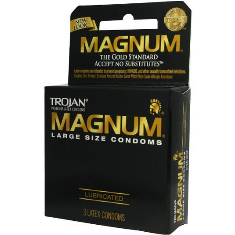 2 Pack Trojan Magnum Condoms Large Lubricated Latex 3 Each Walmart