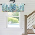 thumbnail image 5 of Kitchen Valances for Window, Underwater Life Octopus Coral Light Filtering Rod Pocket Valance Curtain, Ocean Seaweed Fish Seahorse Short Curtains Window Topper for Bedroom 60x18in, 5 of 9