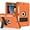 Orange+Black, variant on AVAWO Case for iPad 9th/8th/7th Generation (2021/2020/2019), iPad 10.2 Case with Pencil Holder & Kickstand, Hybrid Shockproof Protective Cover Case for iPad 9 8 7 Gen 10.2", Black and Turquoise