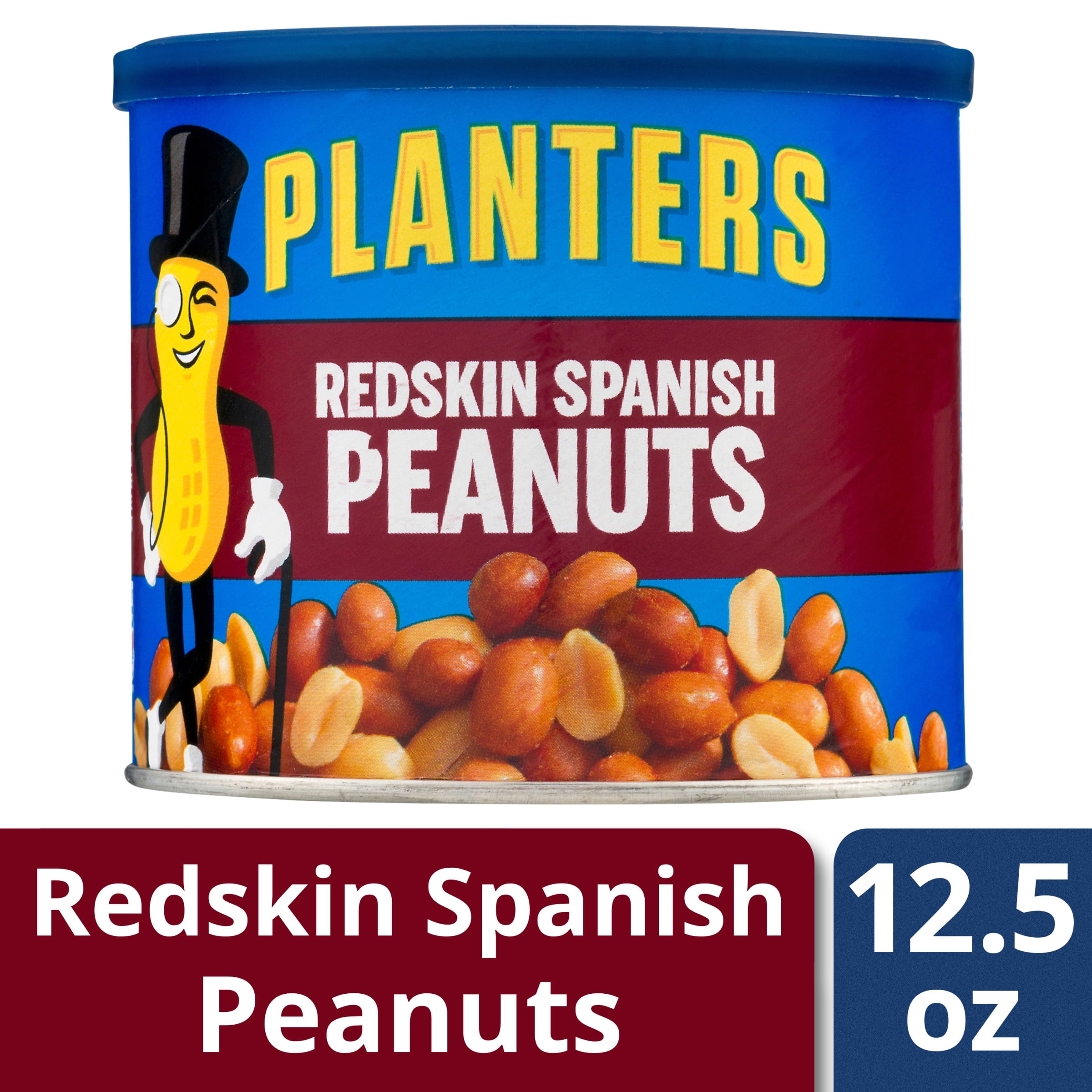 Planters Redskin Spanish Peanuts, 12.5 oz Canister