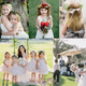 thumbnail image 5 of Hecho a mano Boho nupcial damas de honor niñas de flores flor blanca y diadema de perlas vid primavera tocado pelo vid accesorios nupciales, 5 of 5
