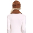 thumbnail image 2 of Sakkas Balencia Cool Girl Long Wide Soft Fur Lined Infinity Scarf Beanie Hat Set - Brown - One Size Regular, 2 of 5