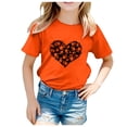 thumbnail image 3 of Girls T shirts Short Sleeve Crewneck Unity Day Print Graphic Tees Casual Holiday T-Shirts for Girls Size 12-13Y, 3 of 5