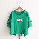 thumbnail image 3 of Camiseta casual de mujer con cuello redondo, media manga, blusa de algodón suelta para chica Jumpingount AP001743-01, 3 of 7