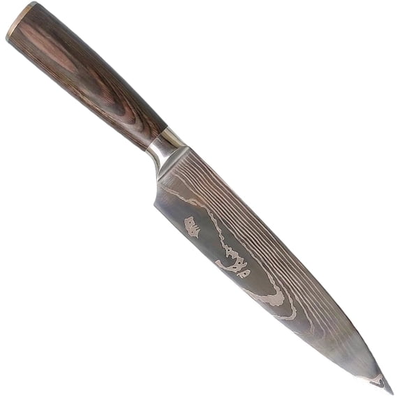 Chef Knife 8 Inch - Handmade Ultra-Sharp , Ergonomic Handle, Professional Kitchen Knife for Chefs & Cooks