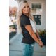 thumbnail image 2 of ABPHQTO Camiseta de Mujer Cuello Redondo Tie-dyed Negra Manga Corta, 2 of 5