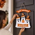 thumbnail image 6 of AZXY Halloween Decorations Cute Ghost Pumpkin Wooden Hanging Sign Ornament, Halloween Wall Decoration, Halloween Home Ornament, Halloween Porch Decoration for Doors Porches Entryways, 6 of 8