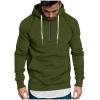 Taqqpue Men Hoodies Casual Solid Color Drawstring Half Zip Pullover Tops Fall Winter Loose Fit Sport Plus Size Hooded Sweatshirt Outwear with Pockets