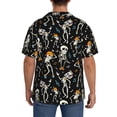 thumbnail image 7 of Goofa Dancing Skeleton Party Printed Men's Casual Short-sleeved Shirt,Lightweight Breathable Button-down,Summer Casual men's top,Versatile Fashion shirt-Large, 7 of 7